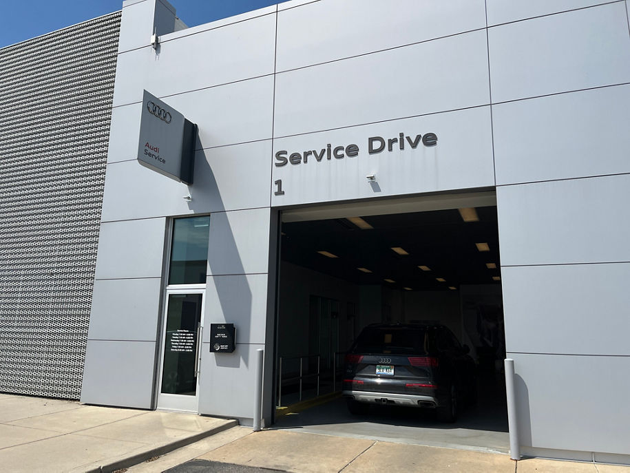 Audi service center. 